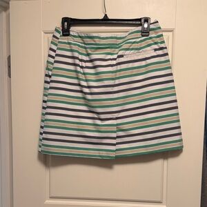 Izod Golf Women's Green and Blue Striped Skort